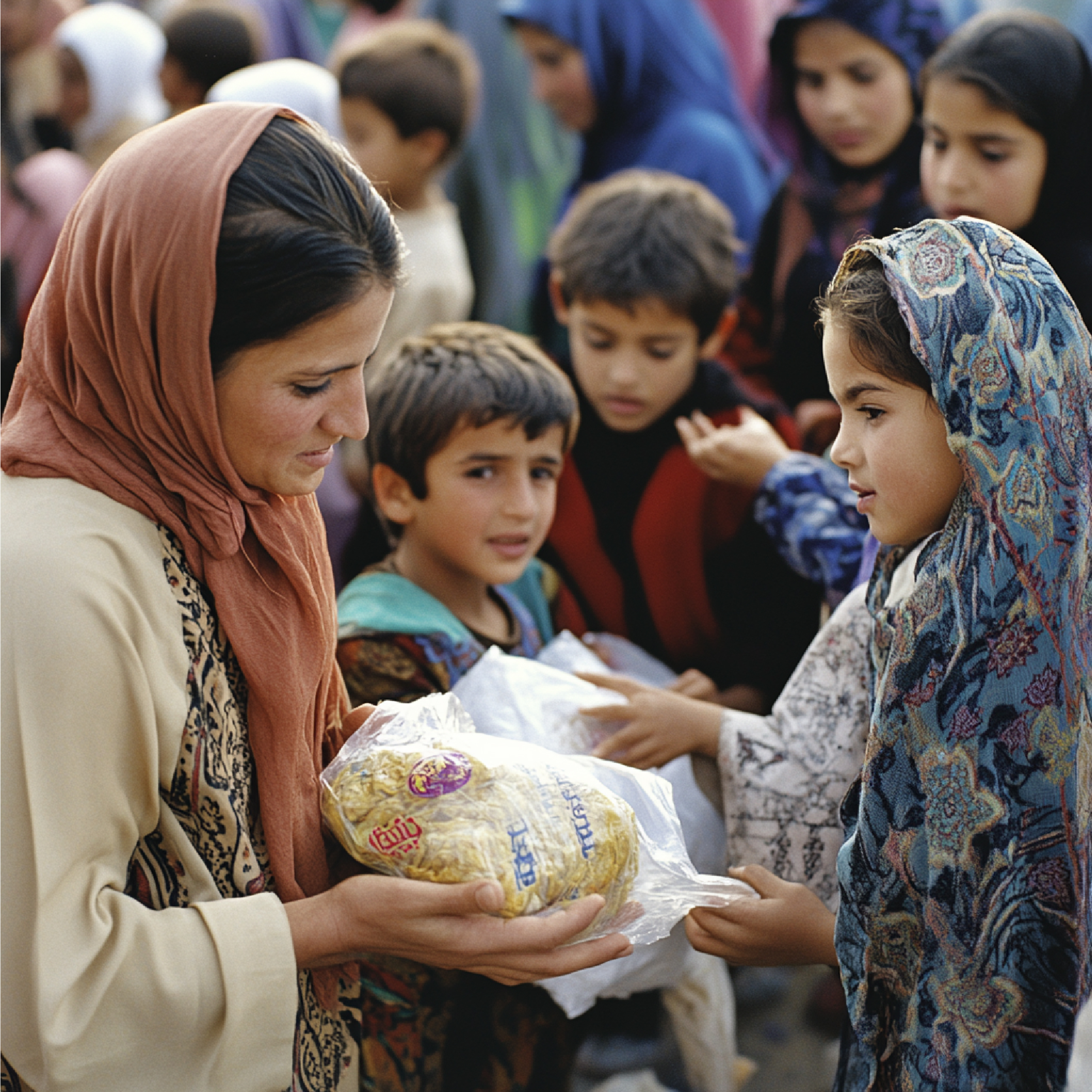 People receiving aid